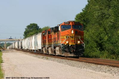 BNSF 5219 CSX R655 King IN