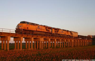 UP 5377 CSX Q688 Rahm IN