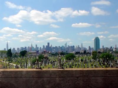 Cemetery and Manhattan Skyline