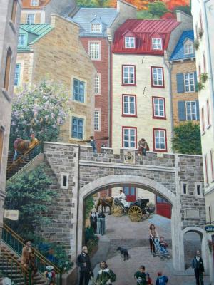 Quebec City's Mural (Trompe-L'oeil)