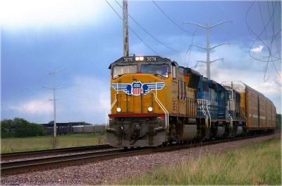 UP 5078, GATX 7364 & BN 941 crossing the Nelson bridge rounding the curve to Stouffer Rd near Sterling, Illinois.jpg