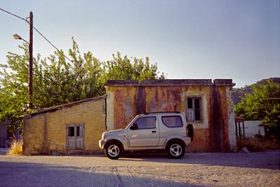 Car at wall Rhodos