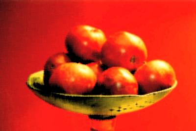 Apple platter (manipulated photo water paper)