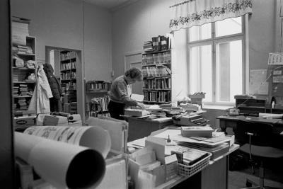 Hilde  in the store room