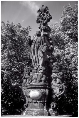 A Prague Castle Park Statue