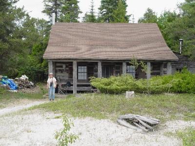 Ron's large cabin.