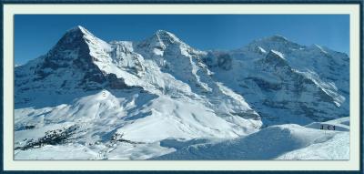 Eiger (3970m), Mnch (4107m) & Jungfrau (4158m) Panorama