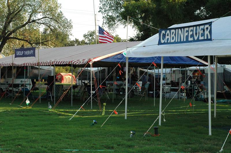 early on set up of campsites