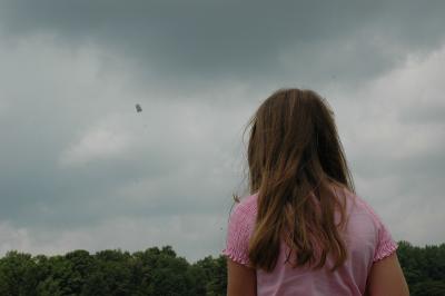 Josalin flying her kite at Windfest