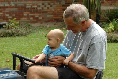 Helping Papa with the chores