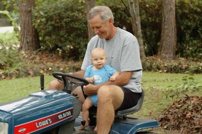 Helping Papa with the chores