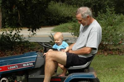 Helping Papa with the chores
