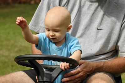 Helping Papa with the chores