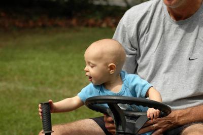 Helping Papa with the chores