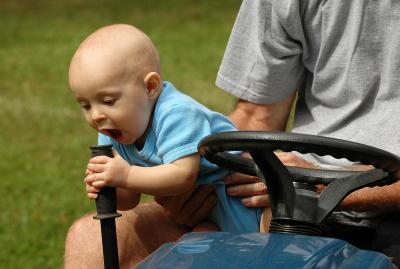 Helping Papa with the chores
