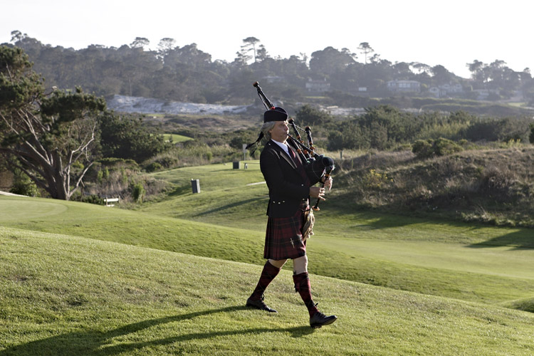Bagpiper at Spanish Bay