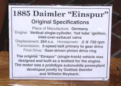 1885 Daimler Einspur Replica