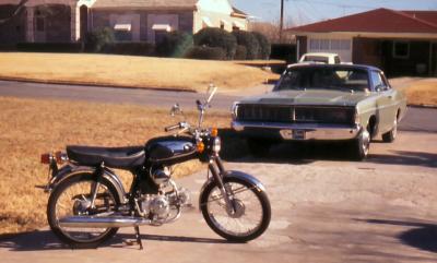 1967 Honda Super 90 and 1968 Ford LTD