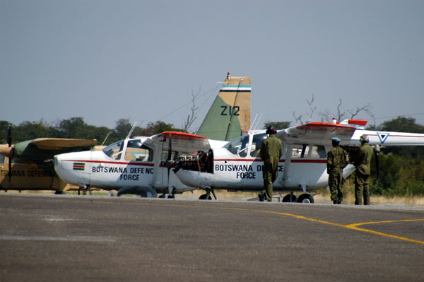 Botswana Defence Force aircraft at Kasane