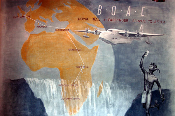 BOAC Route Map at the Victoria Falls Hotel