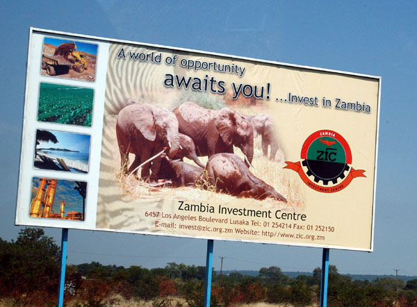 Zambia Investment Centre billboard