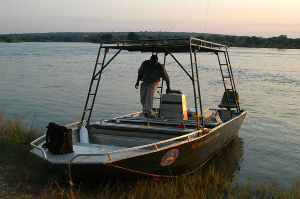 Our Zambezi River Safari boat