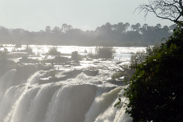 Sun shining off the Zambezi, Victoria Falls