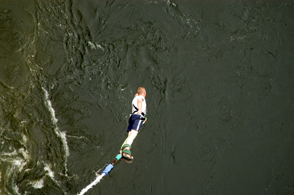 Bungee jumping off Victoria Falls Bridge