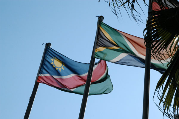 Namibian and South African flags