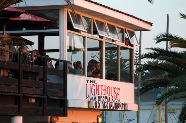 The Lighthouse Restaurant is a good place for a sundowner in Swakopmund