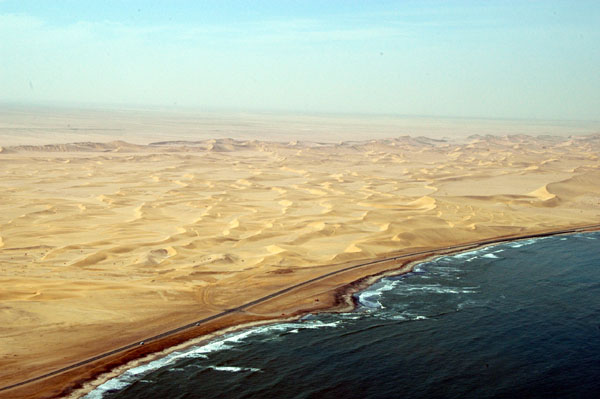 Sandy desert between Swakopmund and Walvis Bay