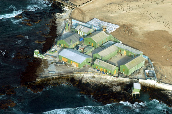 Industrial buildings for the guano mine on Ichaboe Island