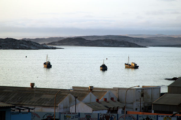 View of Lderitz Harbor from the guesthouse