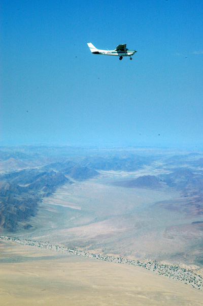 Flying over NW Namibia