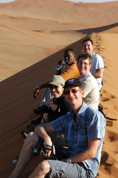 On top of a dune at Sossusvlei