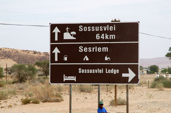 The lodge is at Sesriem, 64km from Sossusvlei