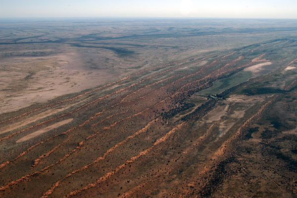 Parallel dunes northeast of Mariental, Namibia