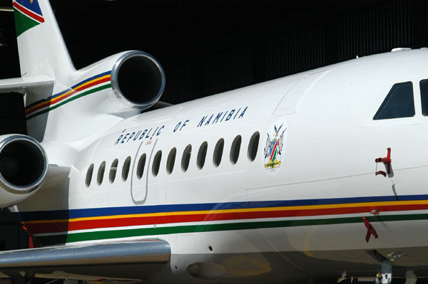 The Namibian Presidential Jet at Eros, V5-NAM