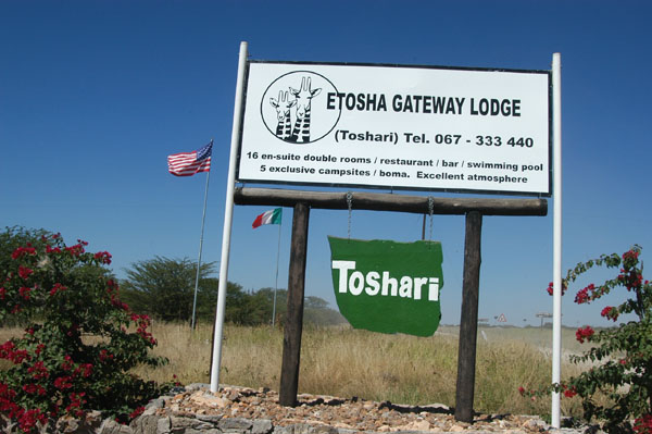 The Etosha Gateway Lodge is another option if the camps in the park are full