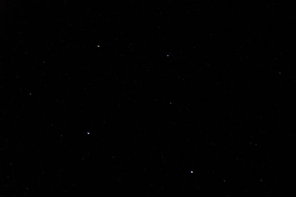 The Southern Cross on a clear night from Namutoni