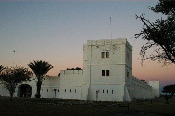 Namutoni's German fort at dawn on Day 4
