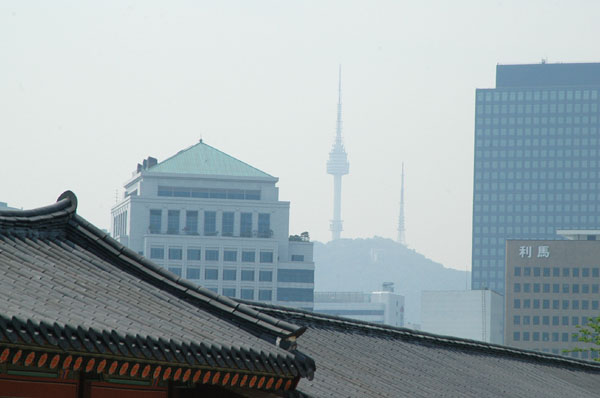 Seoul Tower from Gyeongbokgung Palace