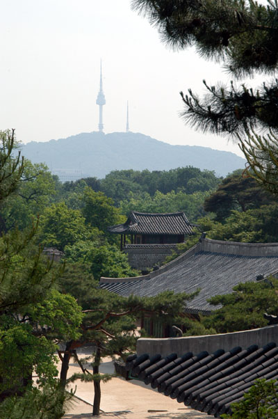 Seoul Tower in the distance