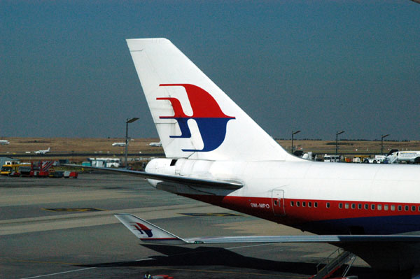 Malaysian 747-400 (9M-MPO) in JNB