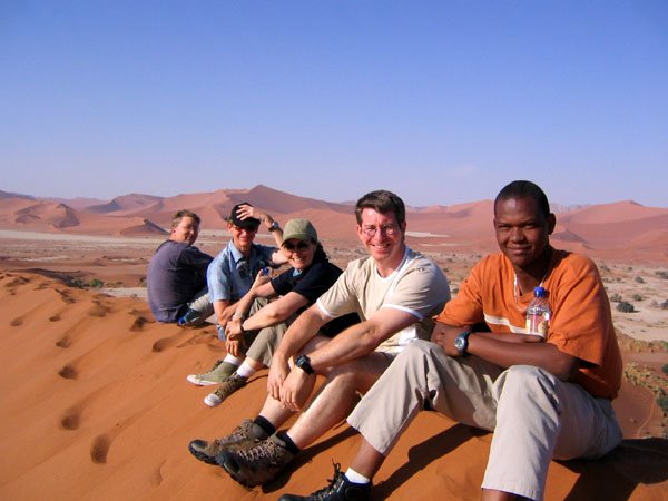 On top of the dune at Sossusvlei