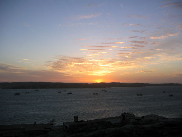 Reinhold was the first to make it up the Felsen for sunset at Lüderitz