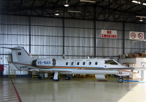 Namibian government LearJet at Eros