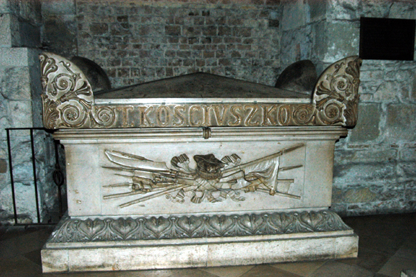 Tomb of Tadeusz Koscuiszko, 1746-1816, who fought for American and Polish independence, distinguishing himself at Saratoga