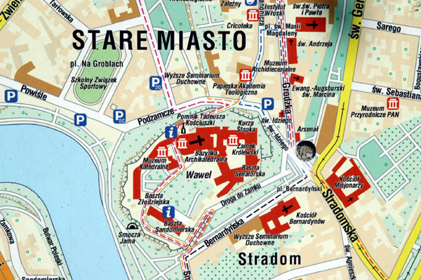 Map of Wawel Castle