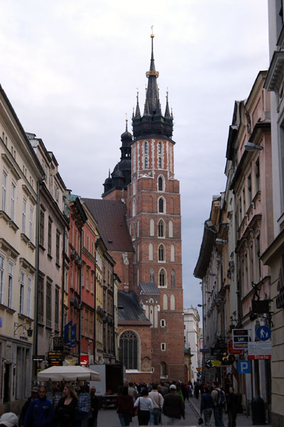 View of Ulica Florianska and St. Mary's Church